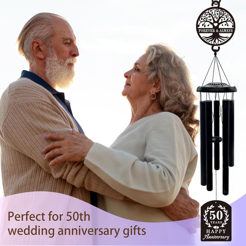 50th Anniversary Wind Chime Gift - Tree of Life Keepsake