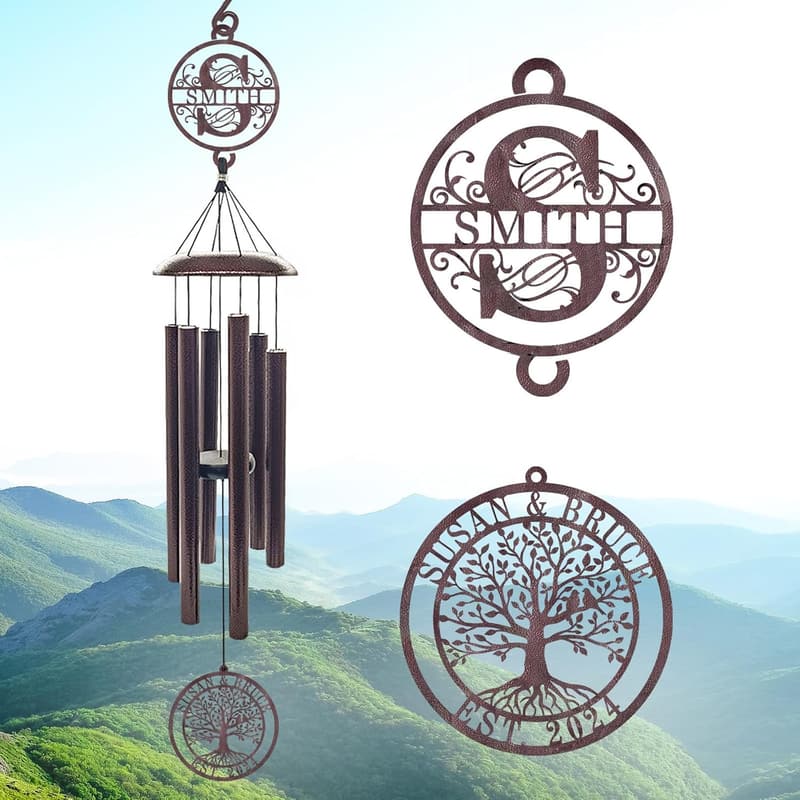 Personalized 44-Inch Wind Chime for Wedding Gifts