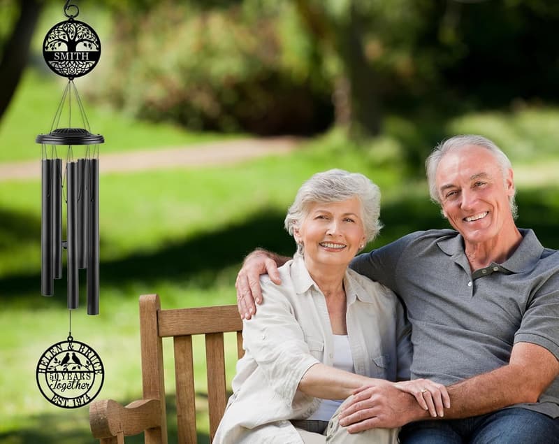 Custom Anniversary Wind Chime Gift for Couples