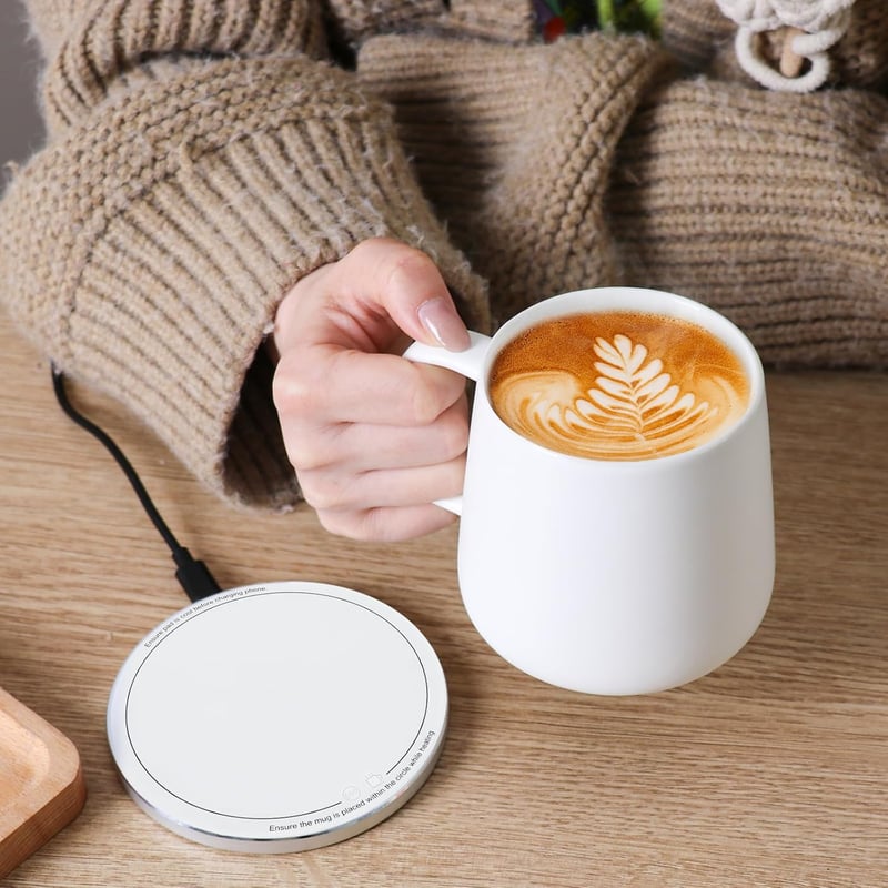 Self-Heating Ceramic Coffee Mug with Wireless Charging - 12.8 oz