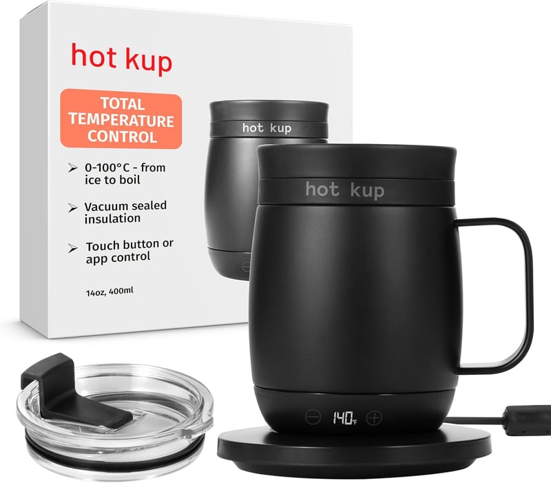 14oz Temperature Controlled Heated Coffee Mug - Black