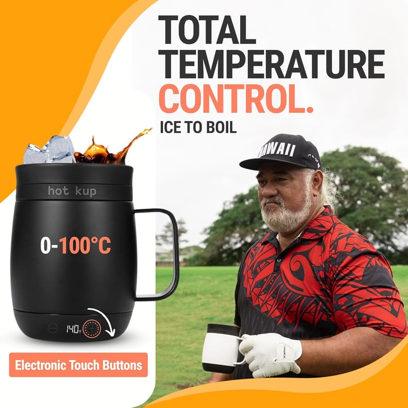 14oz Temperature Controlled Heated Coffee Mug - Black