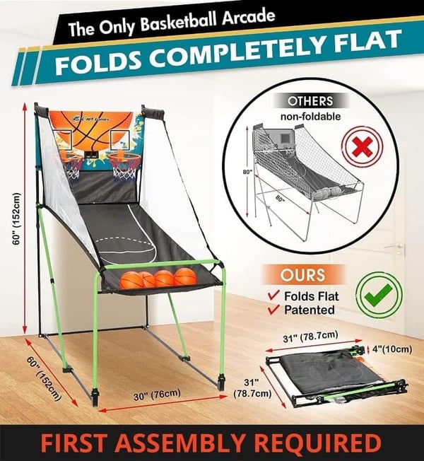Kids Arcade Basketball Game - Fun Gift for Ages 3-10