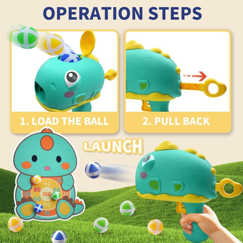 Dinosaur Target Shooting Game Set for Kids Age 3-5