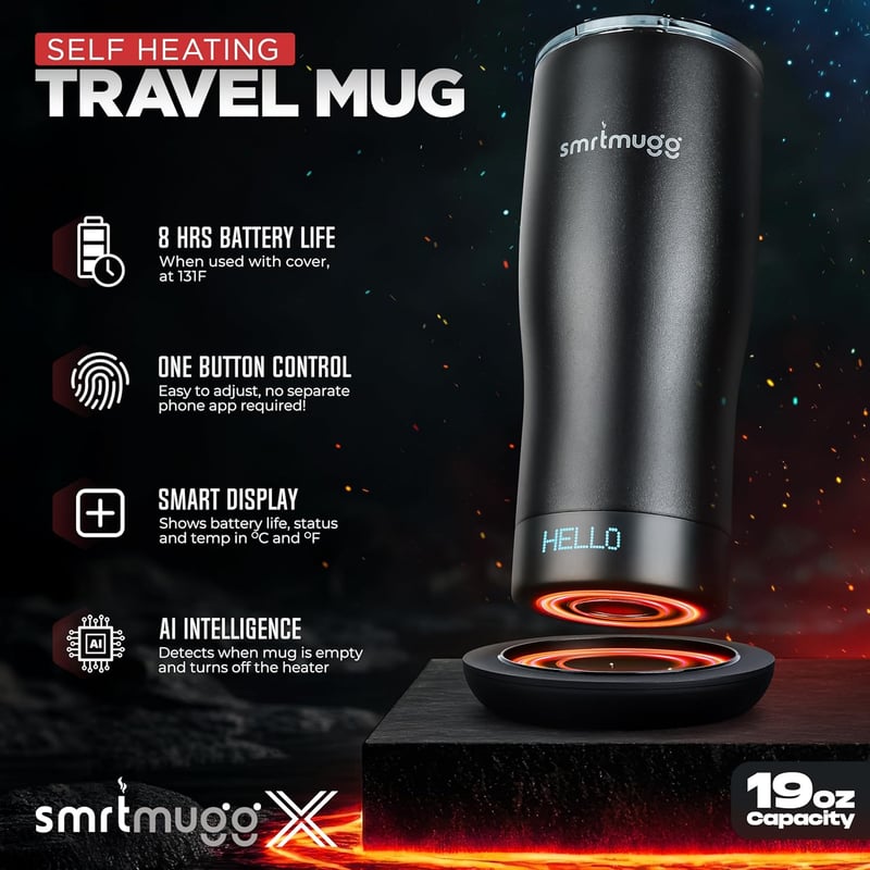 Self-Heating 19 oz. Coffee Mug with Adjustable Temperature