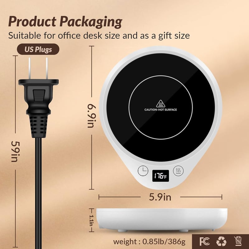 Coffee Mug Warmer with Timer & 3 Temperature Settings