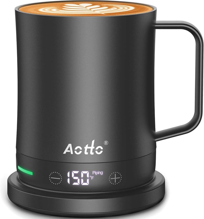 Adjustable Temperature Smart Coffee Mug 14oz with LED Display