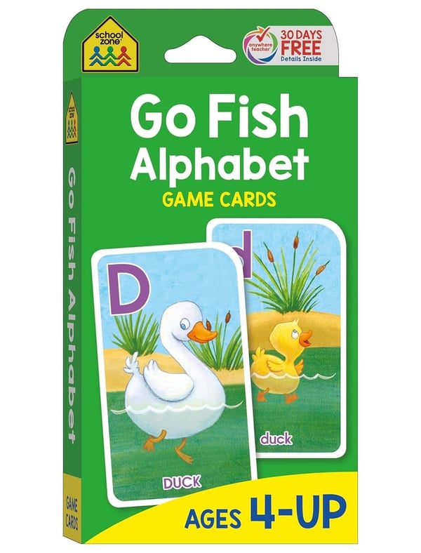 Go Fish Alphabet Game Cards for Preschool and Kindergarten