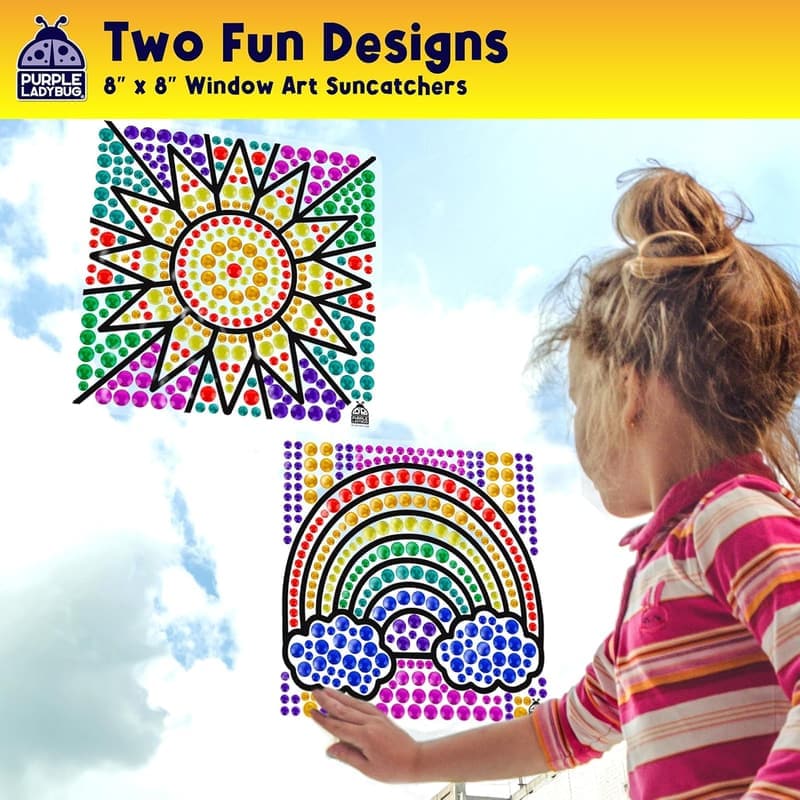Summer Suncatcher Kit - DIY Window Gem Art for Kids 4-10