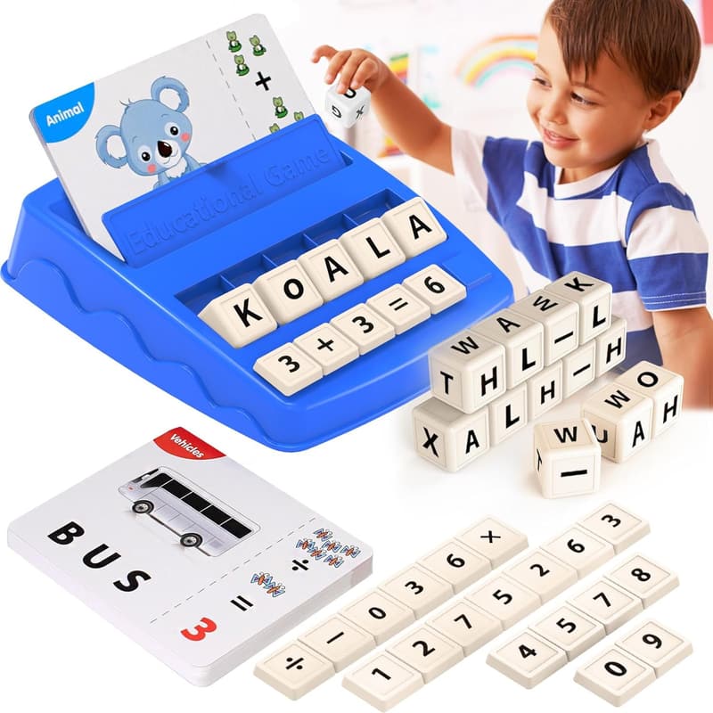 ABC Letter & Math Learning Game for Kids 3-8, Birthday Gift