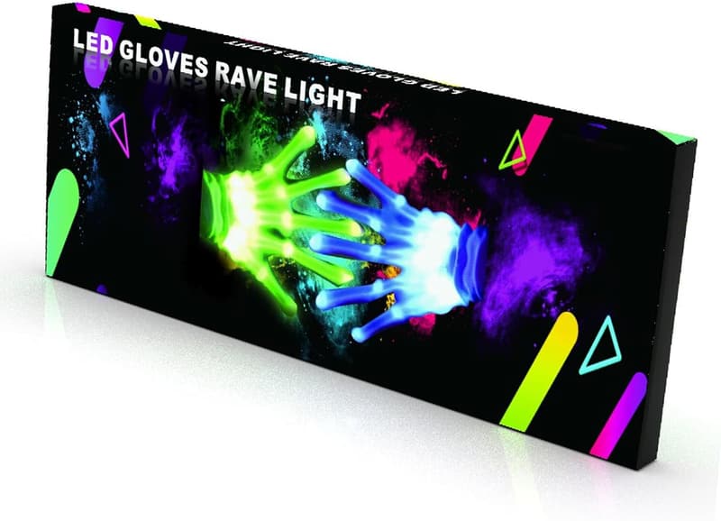 LED Colorful Light-Up Gloves for Kids Ages 3-8 - Fun Gifts