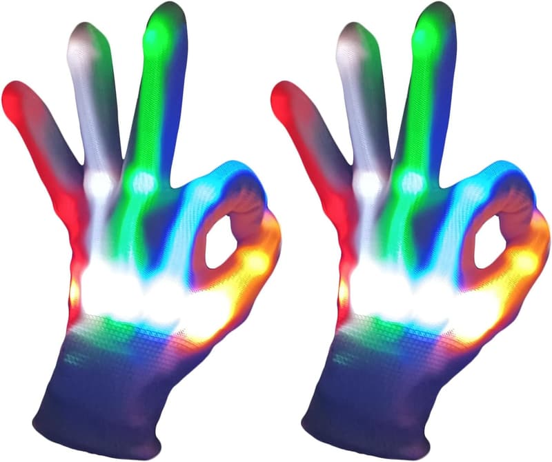LED Gloves for Boys, Ages 3-8 - Fun Gifts for Parties