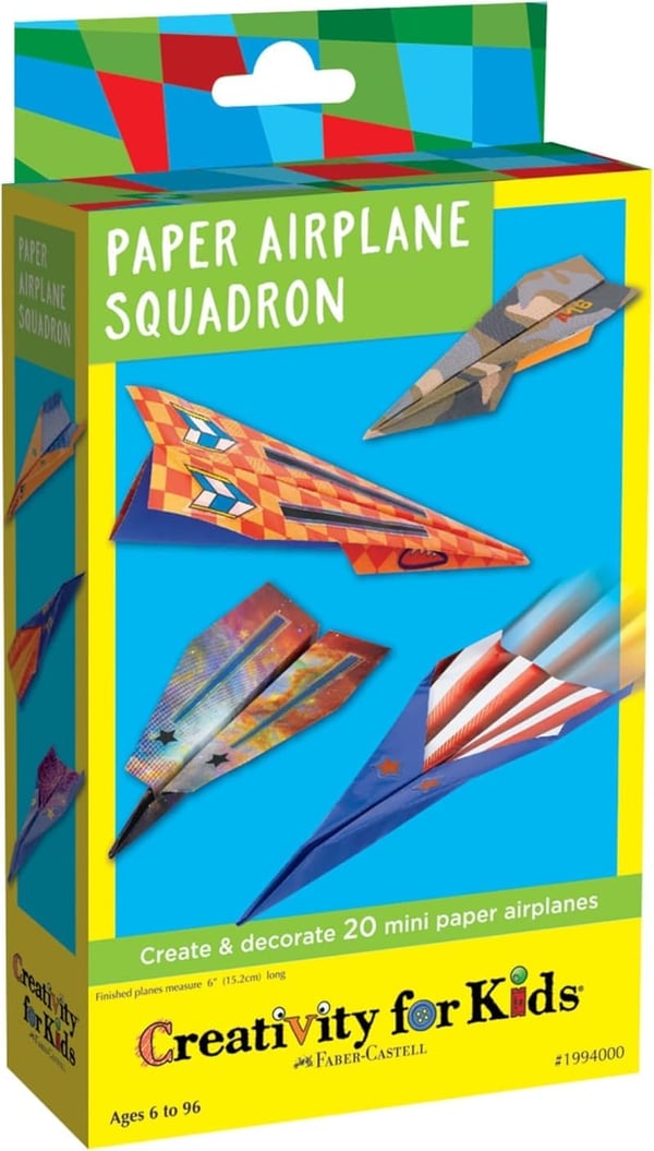 Kids' Craft Kit: 20 Paper Airplanes for Ages 6-8+