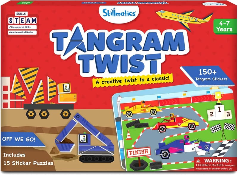 Tangram Sticker Puzzles - Educational Craft for Ages 4-7