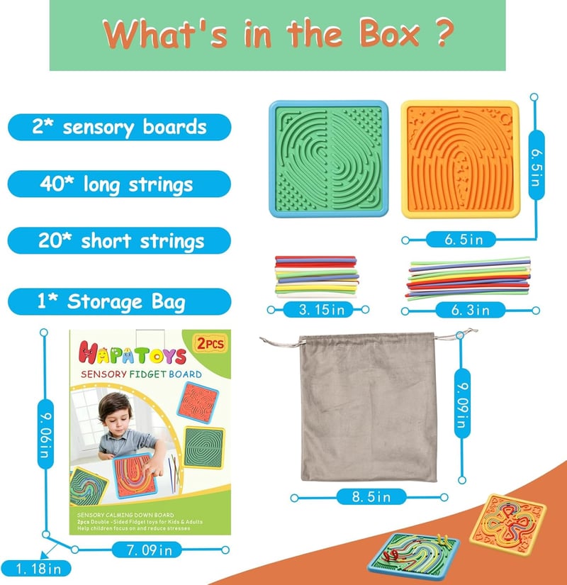 Double-Sided Silicone Fidget Board for Kids & Toddlers