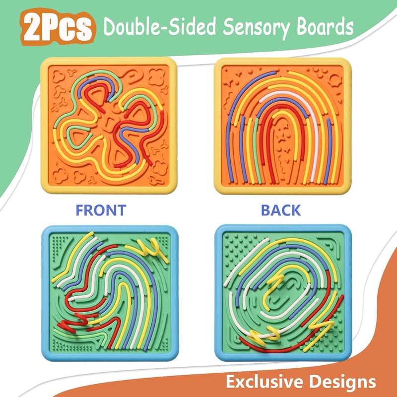 Double-Sided Silicone Fidget Board for Kids & Toddlers