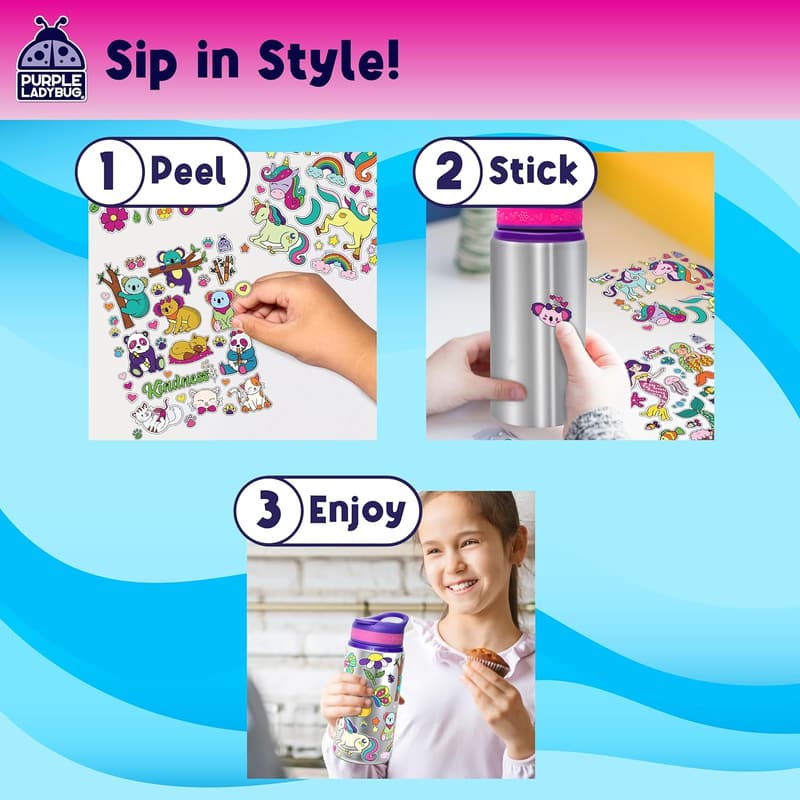 DIY Water Bottle Kit for Girls Ages 4-8 - Fun Summer Craft