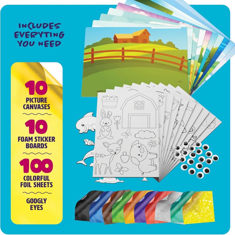 Kids' Foil Art Kit - Craft Projects for Ages 4-8