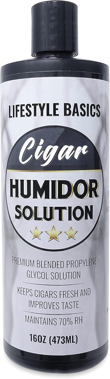 Cigar Humidor Solution - 16 oz Non-Toxic Humidifier Liquid