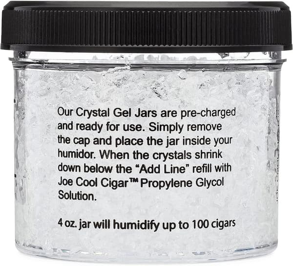 Cigar Humidor Crystal Gel Humidifier - 4oz Jar