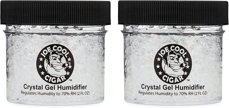 Cigar Humidor Crystal Gel Humidifier - 2 Pack (2 oz Jars)