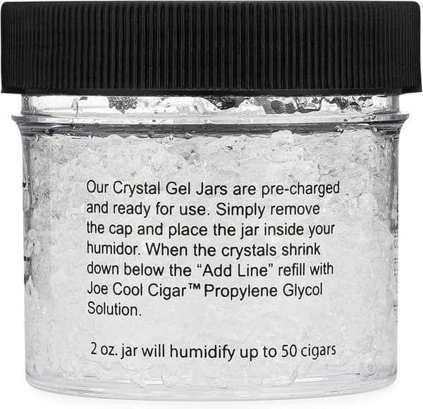 Cigar Humidor Crystal Gel Humidifier - 2 Pack (2 oz Jars)