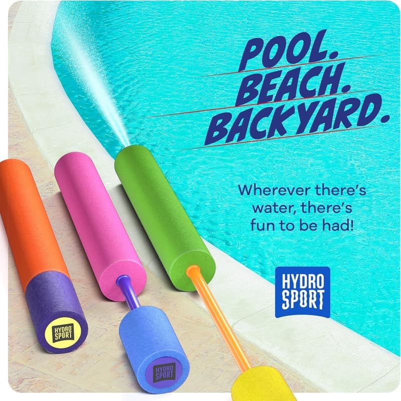 Kids' Water Gun Blaster Set - Summer Outdoor Pool Toys (3 Pk)