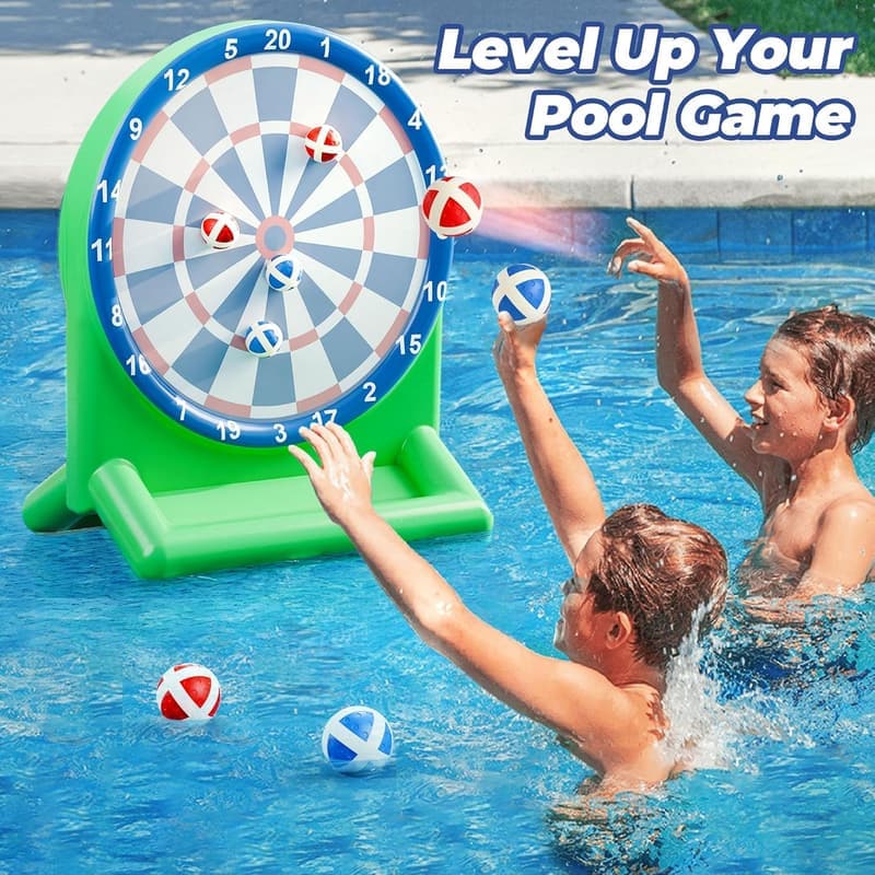Inflatable Dart Board Water Game for Kids & Teens, Green