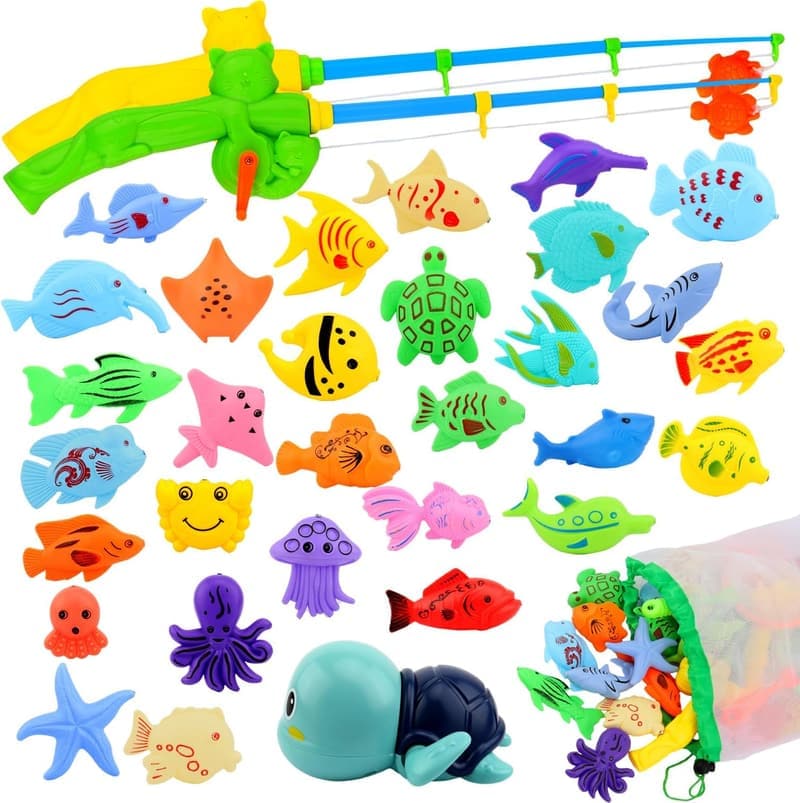 Magnetic Fishing Game Toy for Toddlers - Bath & Outdoor Fun