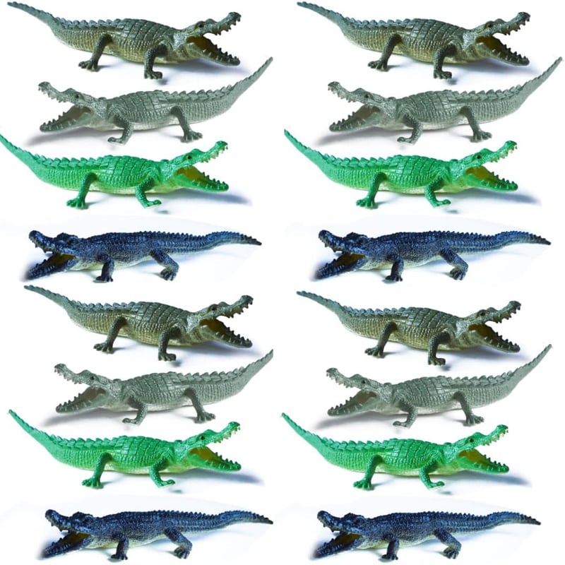 Crocodile Action Figures Set – 16 pcs Party Favors & Gifts