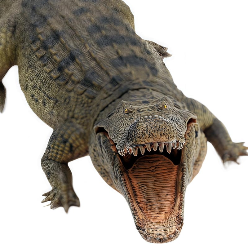 Moveable Jaw Crocodile Toy Figure for Kids - 15 Inches