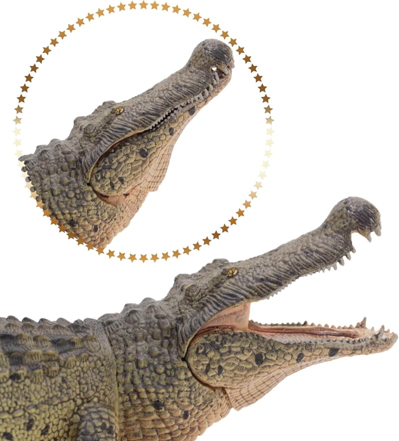 Moveable Jaw Crocodile Toy Figure for Kids - 15 Inches