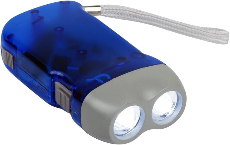 Emergency Hand Crank Flashlights - 12 Pack for Camping & Power Outages