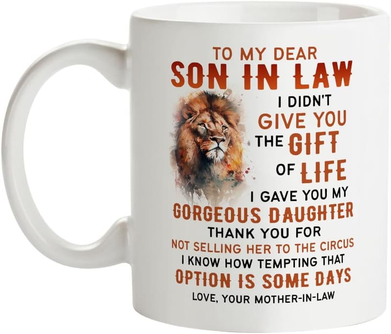 Father's Day Coffee Mug for Son-in-Law - 11oz Gift from Mom