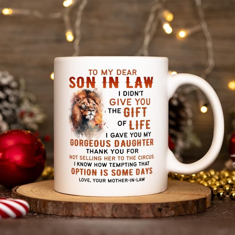 Father's Day Coffee Mug for Son-in-Law - 11oz Gift from Mom