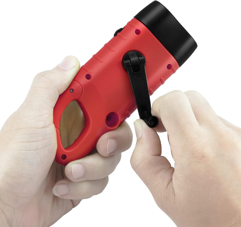 Outdoor Emergency 2-Pack Solar LED Flashlights with Dynamo