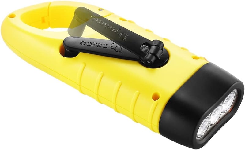 Rechargeable Solar LED Flashlight with Carabiner for Camping