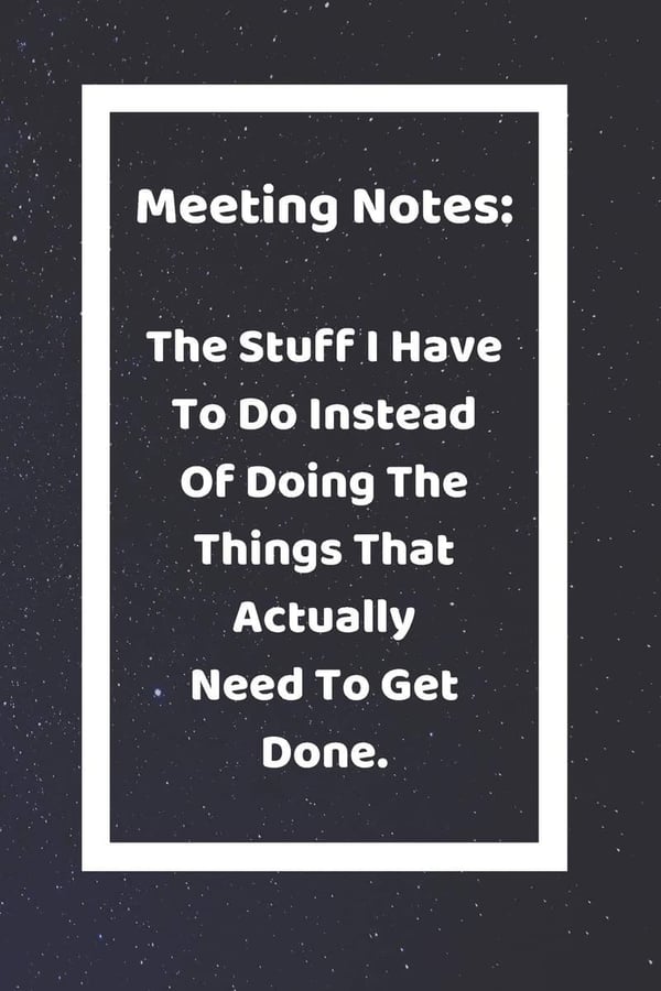 Funny Meeting Notes Gag Gift for Coworkers & Retirees