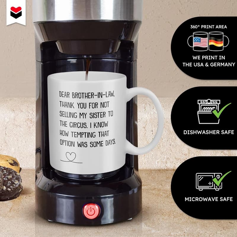 Funny Wedding Day Mug for Brother-in-Law (11oz)