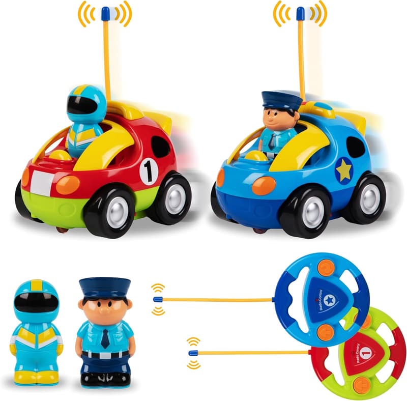 Remote Control Car Set - Police & Race Car Toys for Kids