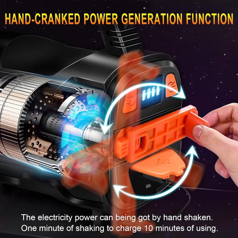 Rechargeable LED Camping Lantern with Hand Crank, Waterproof