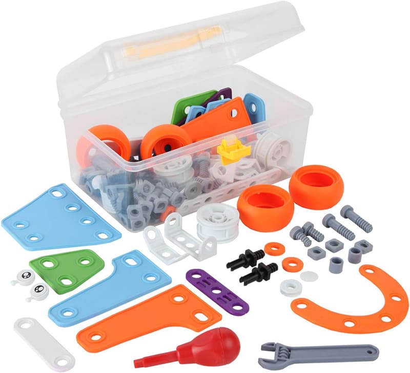 STEM Building Toy Set for Kids - 163 Pcs Engineering Kit