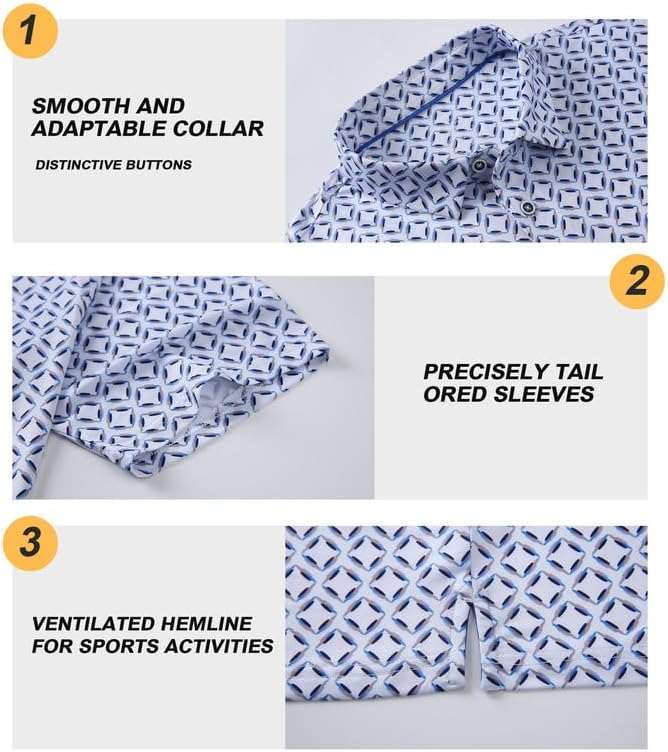 Men's Dry Fit Performance Polo Golf Shirt