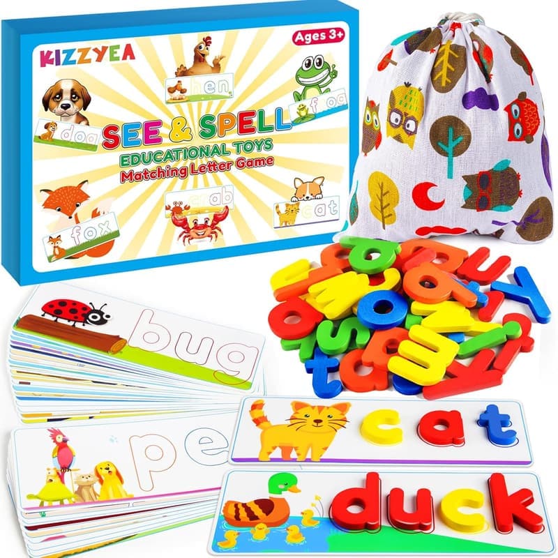 Educational Letter Matching Game for Kids, Ages 2-6