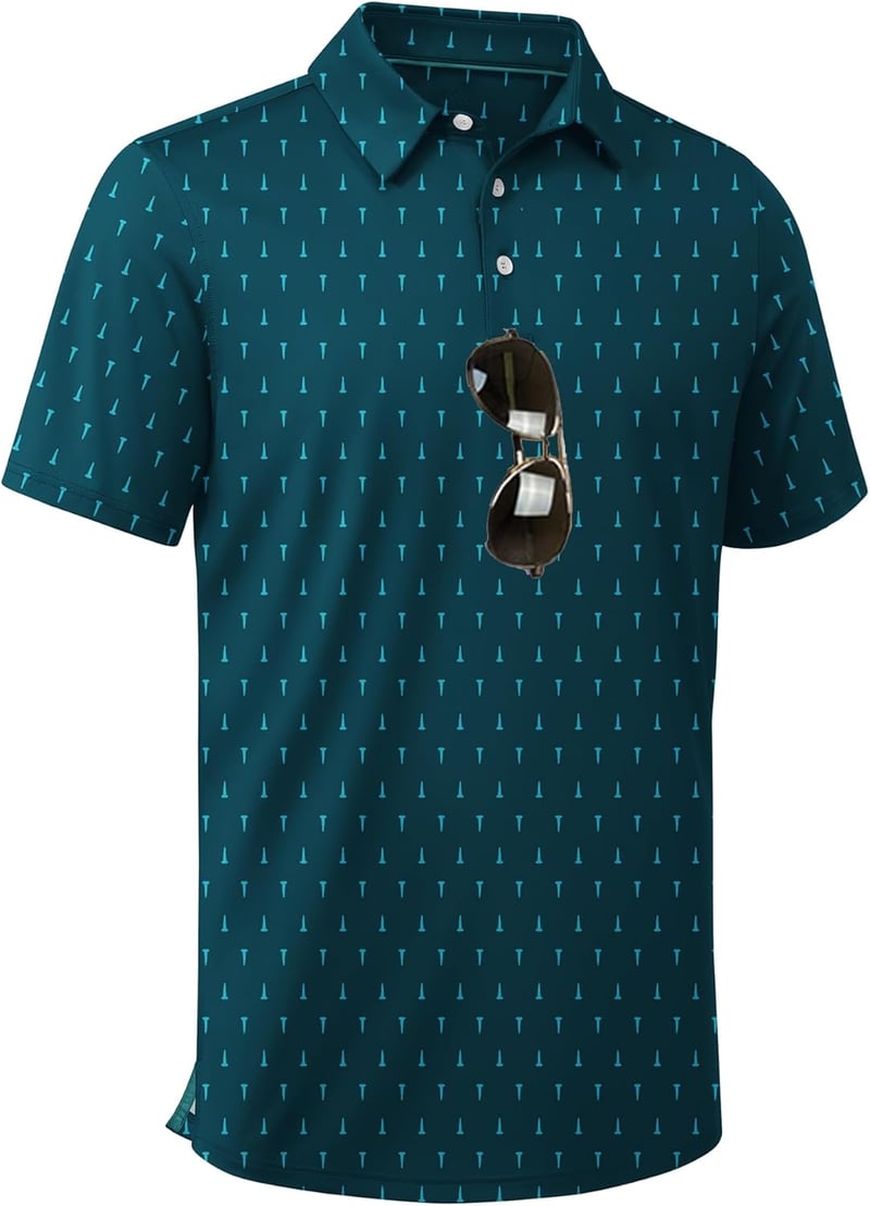 Men's Performance Golf Polo Shirt - Moisture-Wicking, Casual