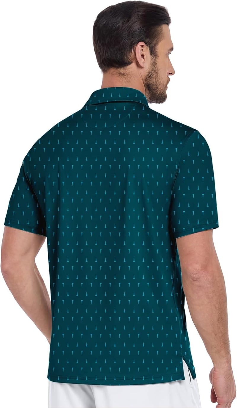 Men's Performance Golf Polo Shirt - Moisture-Wicking, Casual