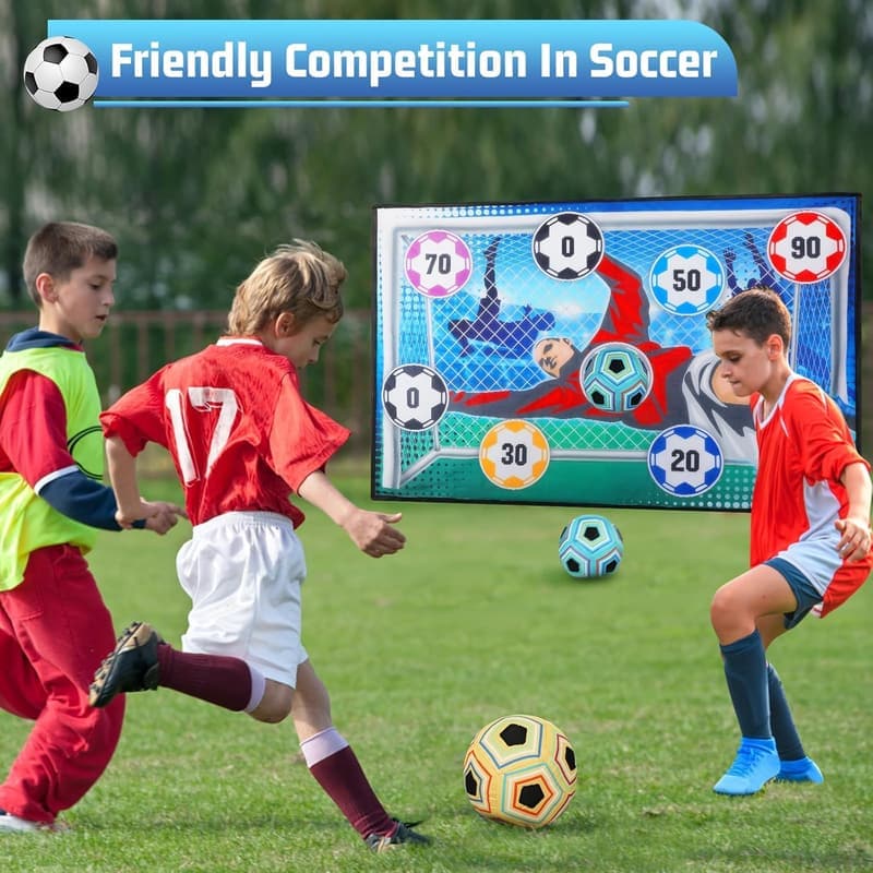 Indoor/Outdoor Soccer Goal Game Set for Kids 3-12 Years
