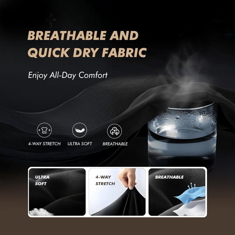 Men's Quick-Dry Black Polo Shirt for Casual or Athletic Wear