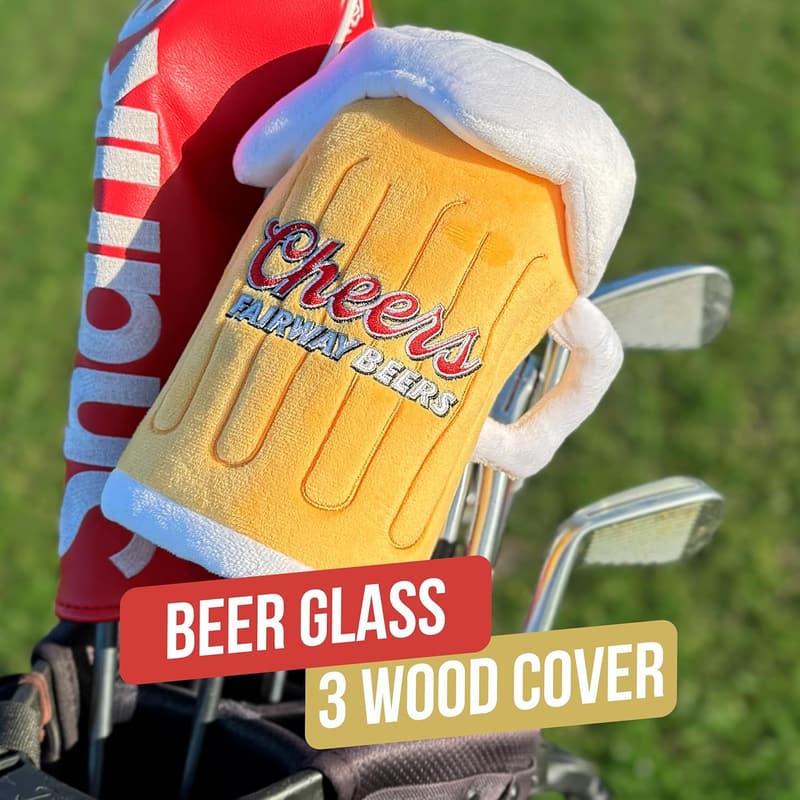 Funny Golf Headcover - Cheers Beer Glass Design for 3-Wood