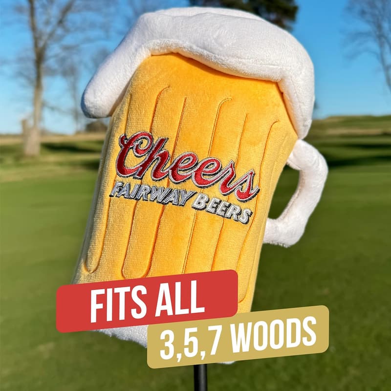 Funny Golf Headcover - Cheers Beer Glass Design for 3-Wood